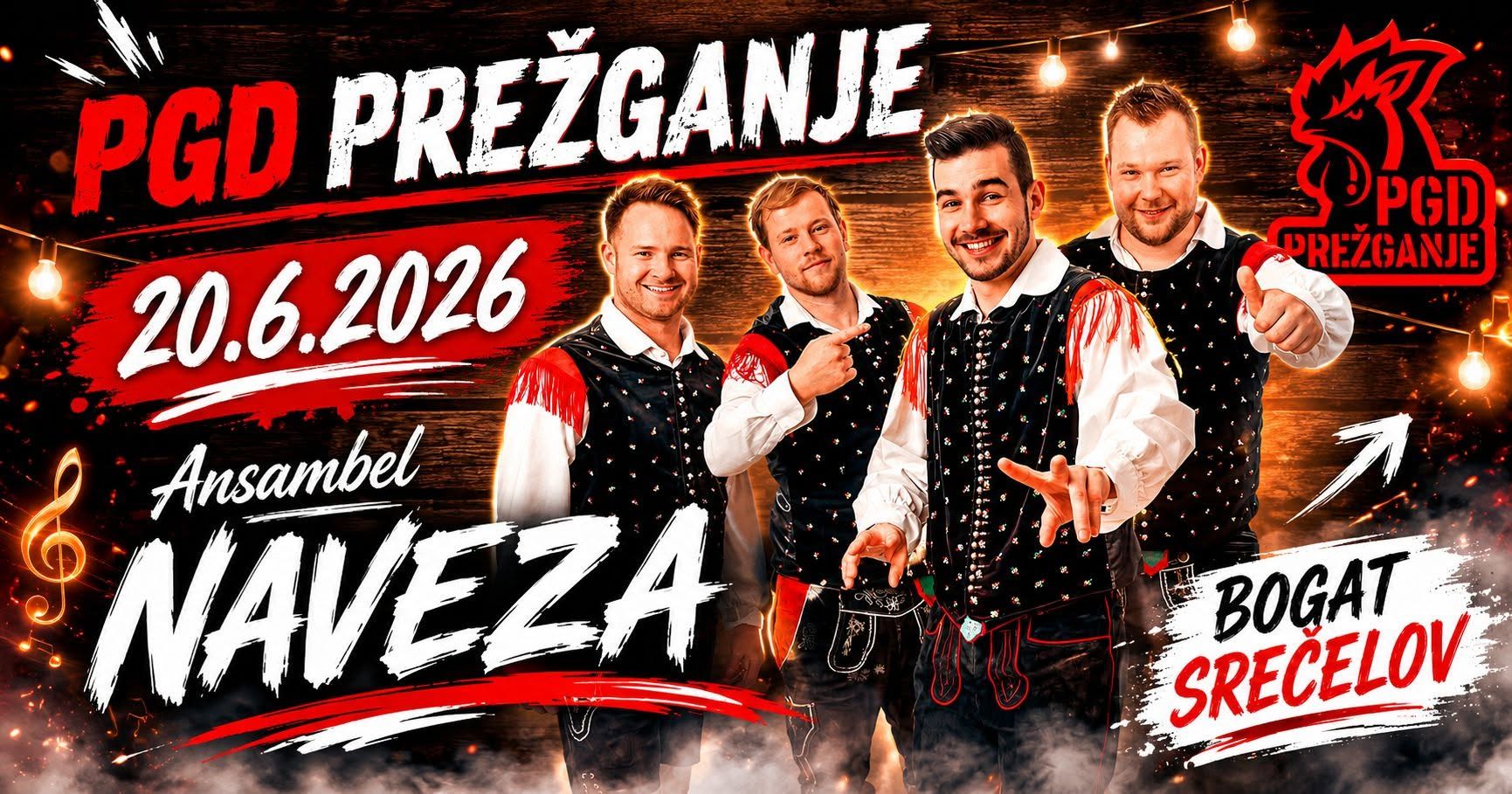 Gasilska veselica PGD Prežganje z ans. Naveza