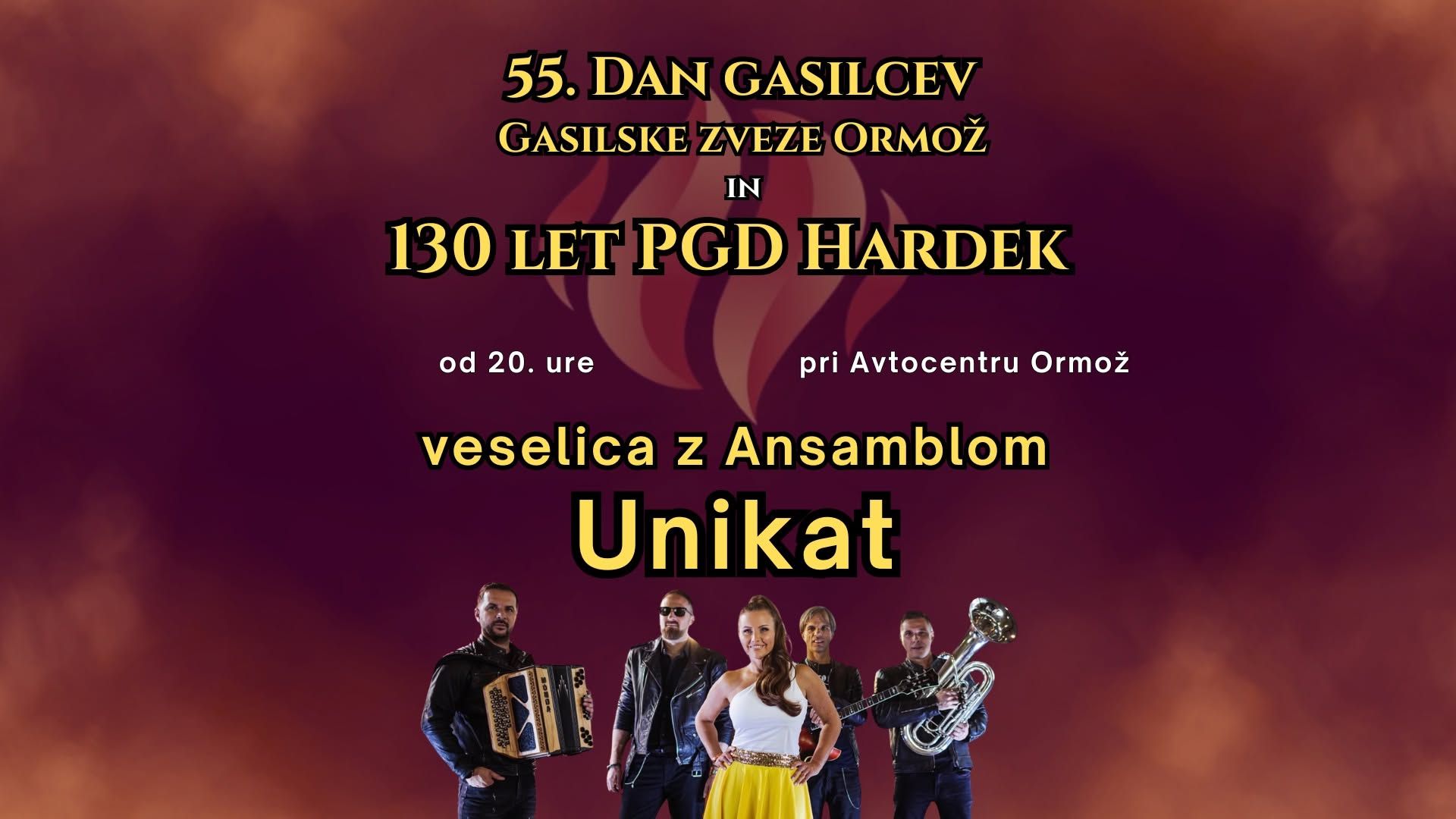 Gasilska veselica z Ansamblom Unikat