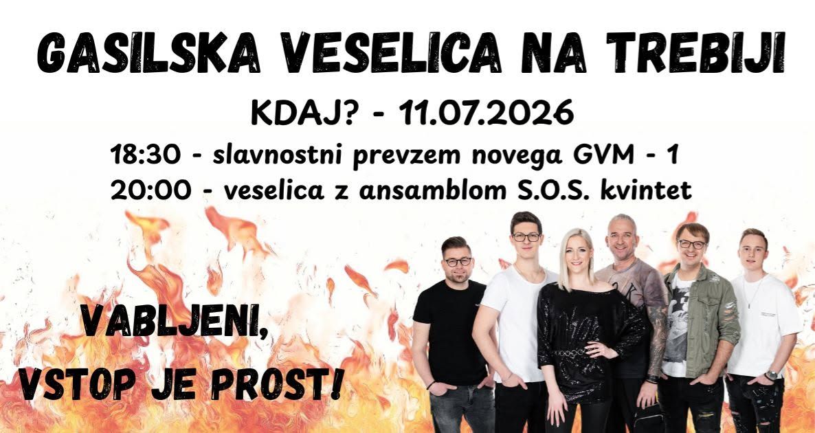 Prevzem vozila in gasilska veselica z ansamblom S.O.S. kvintet