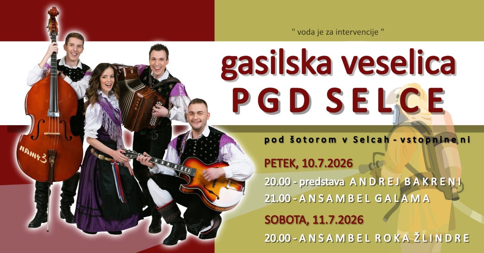 Gasilska veselica PGD Selce, 10.7. & 11.7.2026