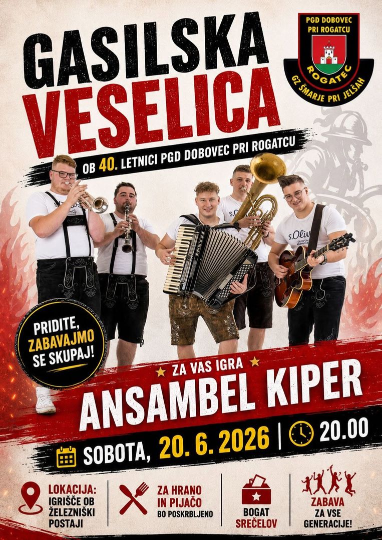Gasilska veselica PGD Dobovec pri Rogatcu
