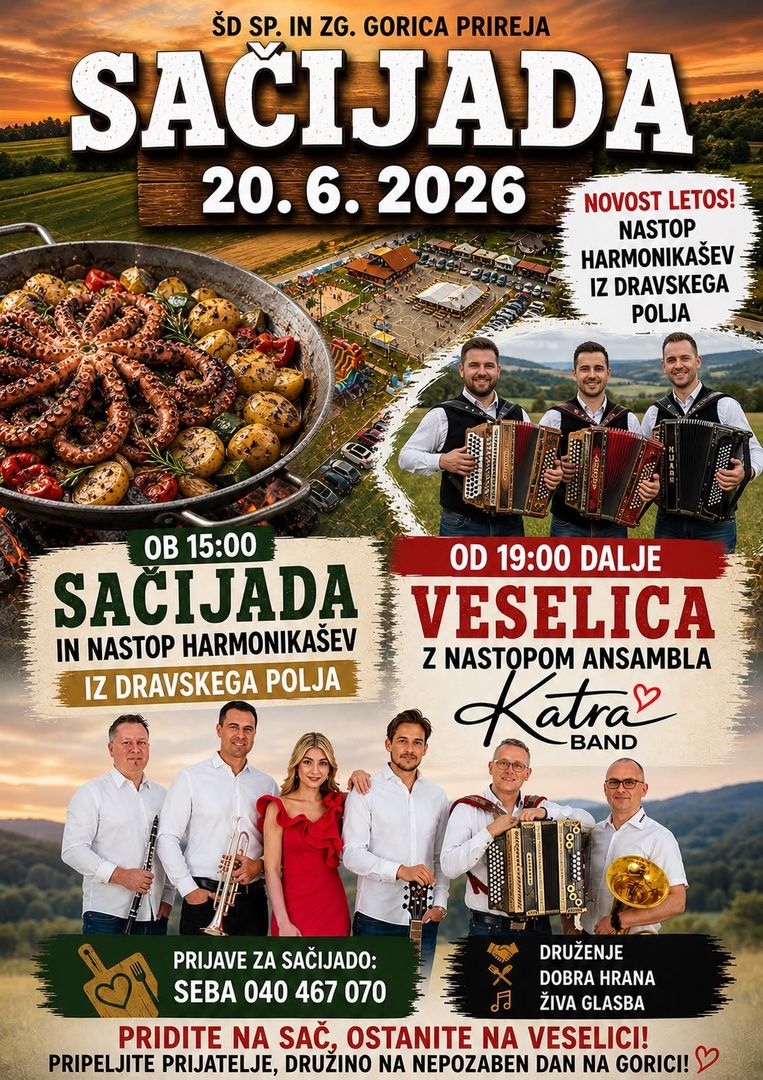 SAČIJADA z nastopom harmonikašev in VESELICA