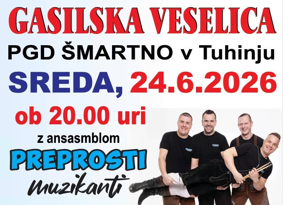 Gasilska veselica z ansamblom Preprosti muzikanti