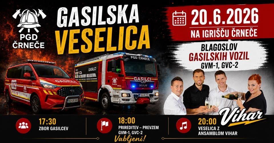 Gasilska veselica PGD ÄrneÄe