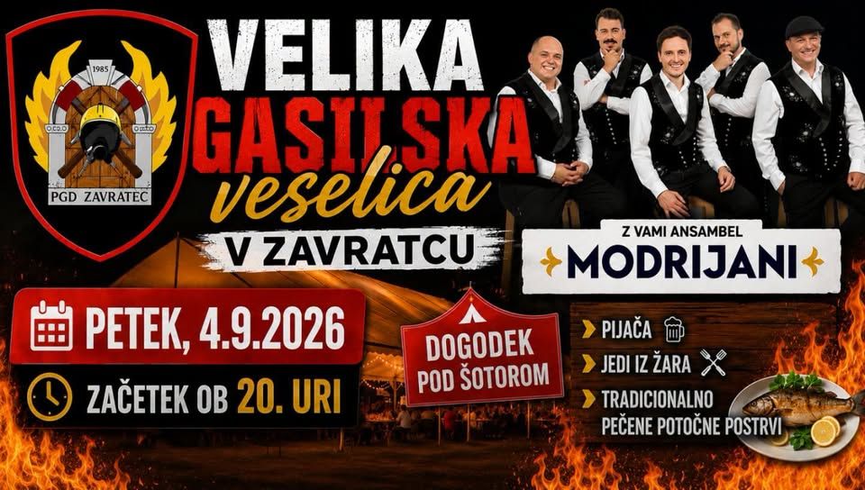 Gasilska veselica z Modrijani