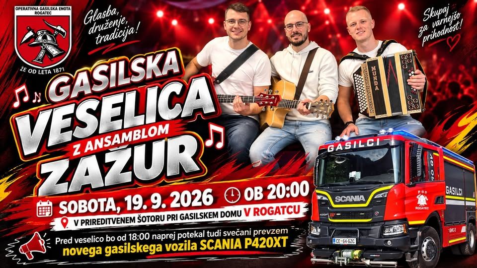 🎉 SVEČANI PREVZEM NOVEGA GASILSKEGA VOZILA SCANIA P420 XT | 🎶 VESELICA Z ANSAMBLOM ZAŽUR